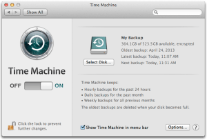 Time Machine Preferences