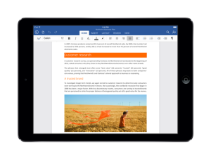 Microsoft Office on an iPad