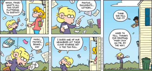 FoxTrot cartoon about cloud storage