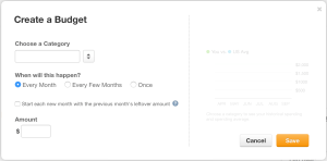 This is how you create a new budget category.